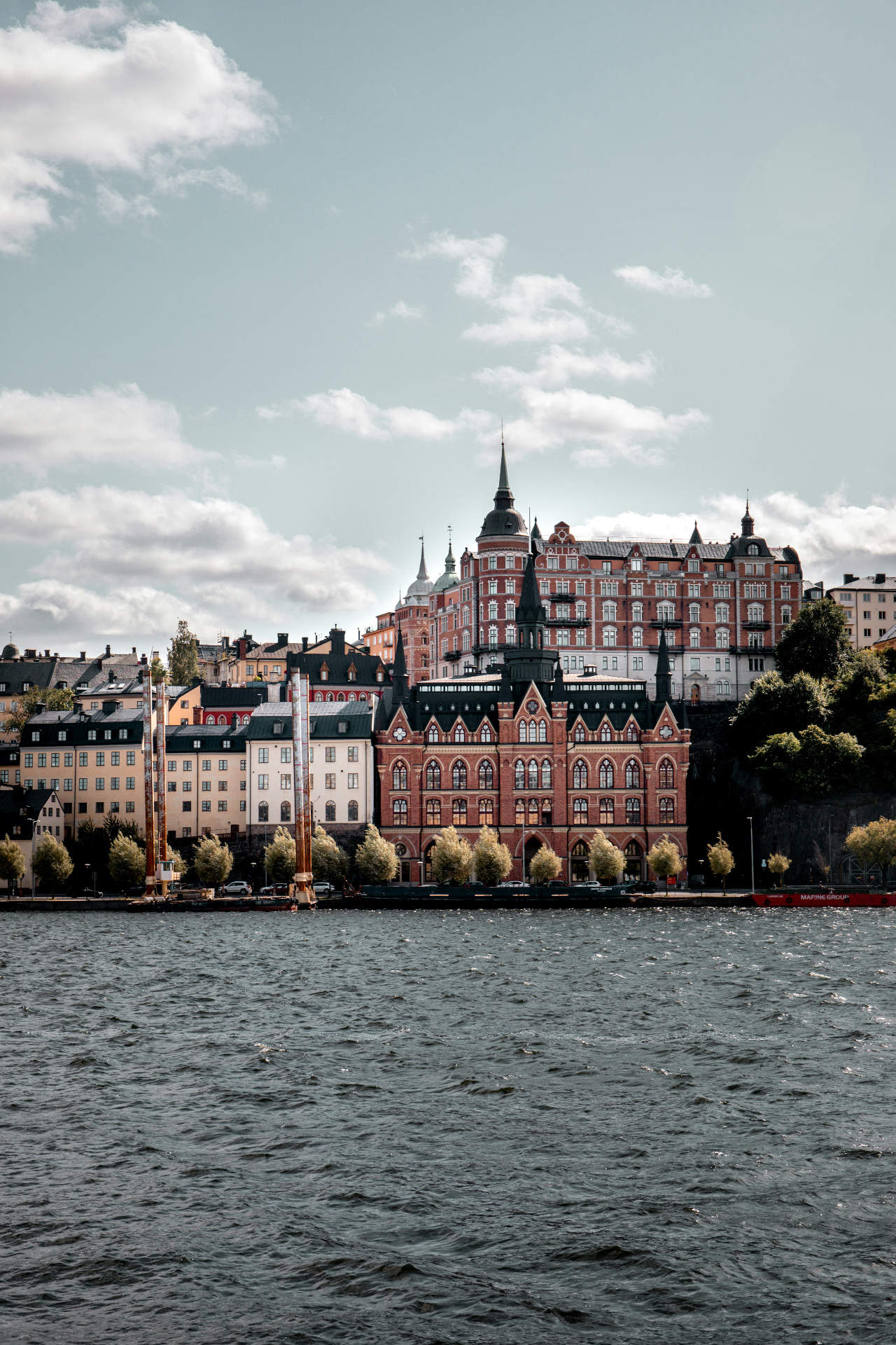 Stockholm waterfront with Södermalm's historic façades.